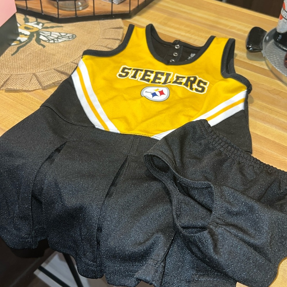 Toddler Steelers cheerleader outfit